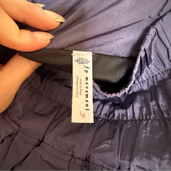 Free People FP Movement The Way Home Shorts High Waist Purple Deep Sea Stretch L - Picture 9 of 9